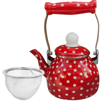 Используйте Эмалированный Рассыпчатый Чай Эмалированный Заварочный Чайник Для Чая С Ситечком Для Чая Чайник Для Заварки Чая Китайский Ежедневник Кастрюли Стеклянный Чайник Металлический Чайник