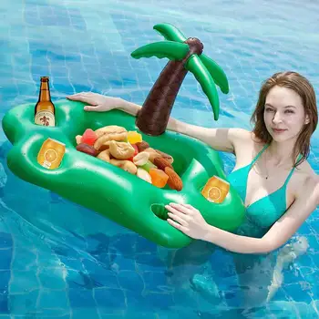 Мини-подставки для воды, плавающий Надувной подстаканник, игрушка для напитков в бассейне, Надувной круг, подставки для бассейна, Кокосовая пальма