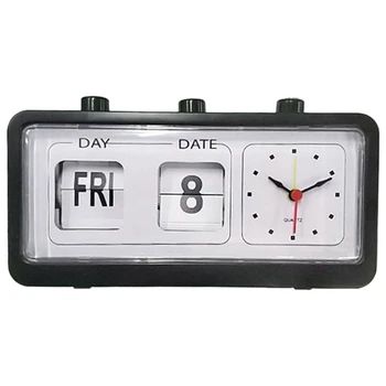 Механический будильник, Новинка, откидные часы, настольные Цифровые часы с календарем, домашний декор в стиле ретро
