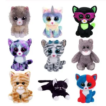 Ty Beanie Boos Мягкие и Плюшевые Животные Серии Cat Игрушки для Детей 15 см